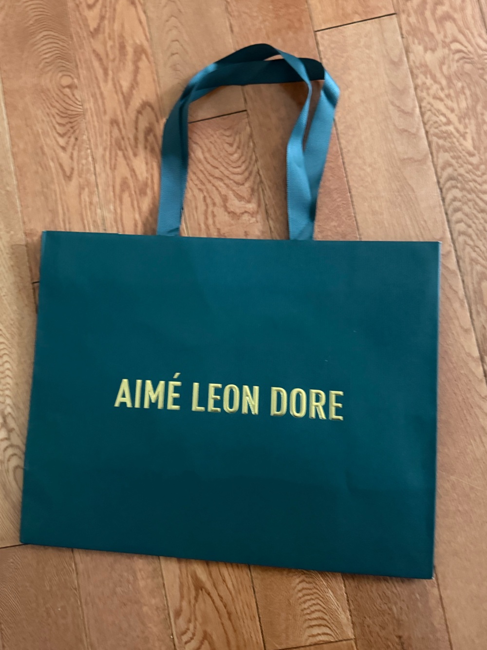Aime Leon Dore green gift bag